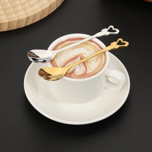 Coffee Spoons Heart Tea Spoons 304 Stainless Steel Gold view 4