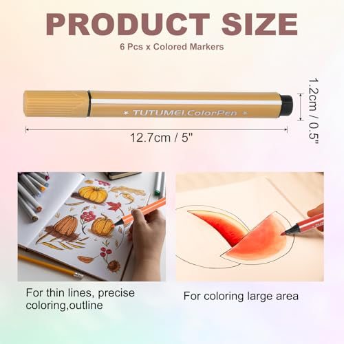 Colored Broad Line Art Marker Water Color Pens Set view 2