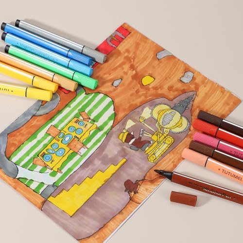 Colored Broad Line Art Marker Water Color Pens Set view 4