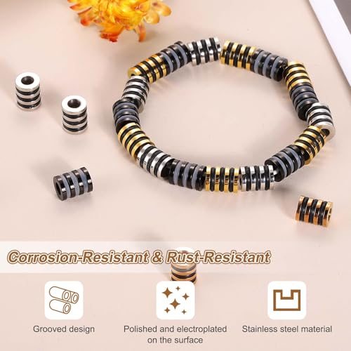 Column Beads Grooved Tube Loose Column Spacer Beads view 3