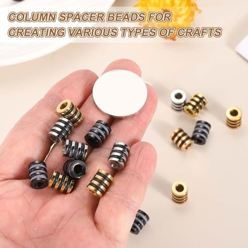 Column Beads Grooved Tube Loose Column Spacer Beads view 4