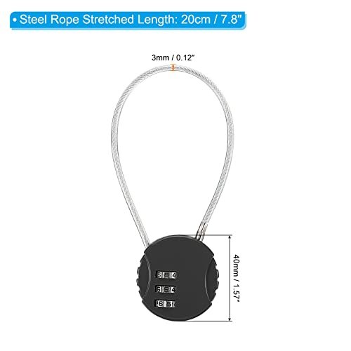 Combination Lock 8 Inch, 2 Pcs 3 Digit Outdoor Waterproof Code Padlock view 2
