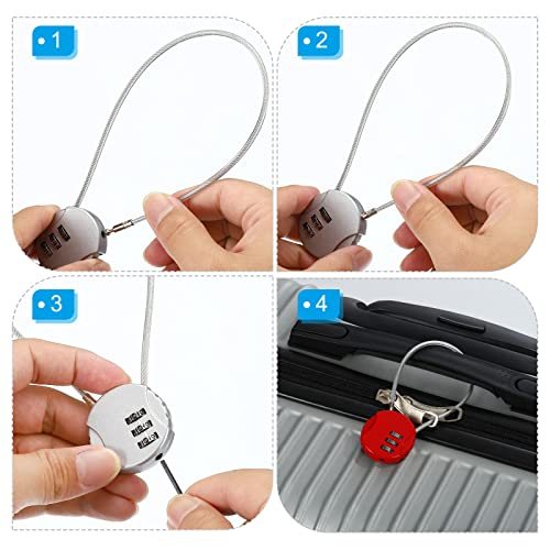Combination Lock 8 Inch, 2 Pcs 3 Digit Outdoor Waterproof Code Padlock view 5