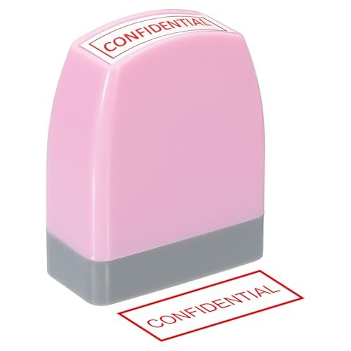 Confidential Notice Stamp Self Inking, Red Ink Office Stamps Pre Inked — PATIKIL