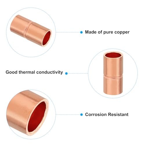 Copper Coupling Fittings 3/8"ID 12Pcs view 3