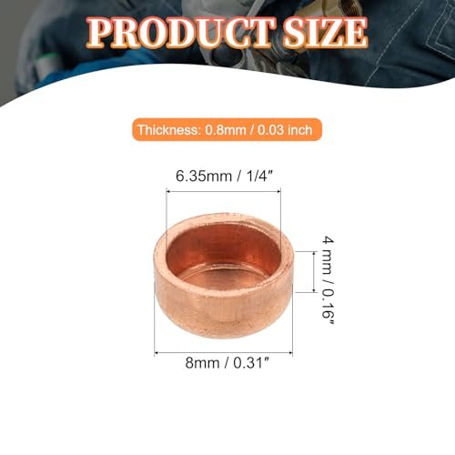 Copper Fitting Cap Sweat Plug Solder Connection view 2