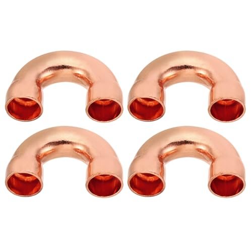 Copper Pipe Fittings 180 Degree 3/8 IN ID 4Pcs — PATIKIL