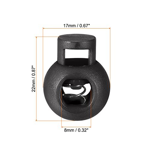 Cord Locks, 100 Pack Ball Spring Toggle Stopper view 2