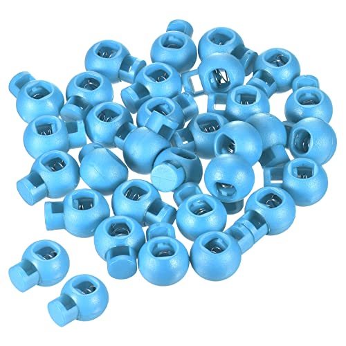 Cord Locks Ball Spring Toggle Stopper Lake Blue — PATIKIL