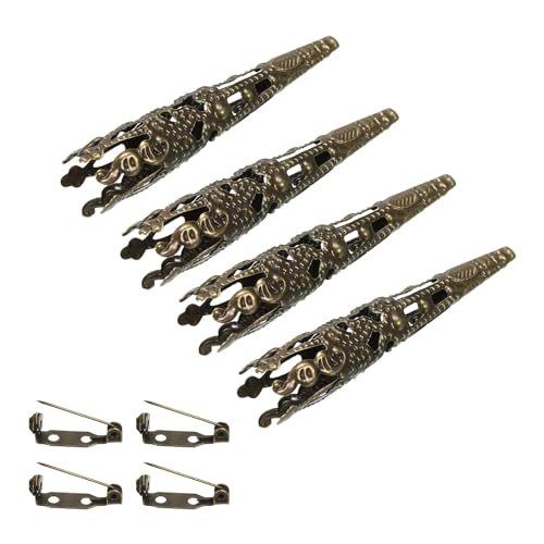 Corsage Decorative Holder Brooch Pin 41mm Bronze 4 Pcs — PATIKIL