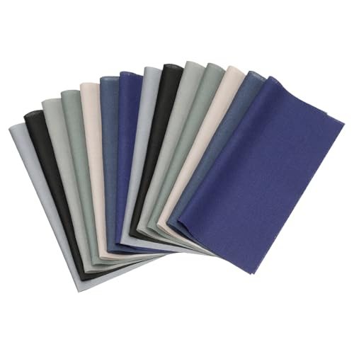 Cotton Fabric Bundles, 14 Pcs 20 x 20 Inch Fat Quarter Solid Color Precut — PATIKIL