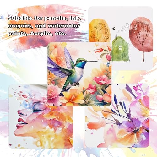 Cotton Watercolor Paper 140lb/300 GSM Cold Press Water Coloring Paint view 3