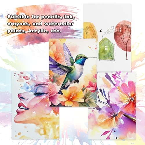 Cotton Watercolor Paper 140lb/300 GSM Hot Press Water Coloring Paint Paper view 3