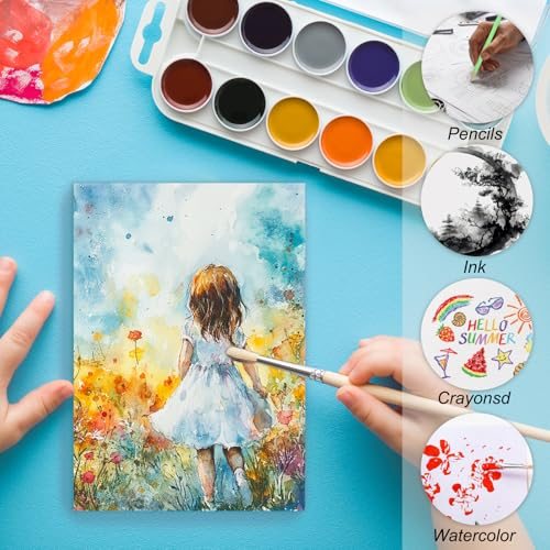 Cotton Watercolor Paper 140lb/300 GSM Hot Press Water Coloring Paint Paper view 5
