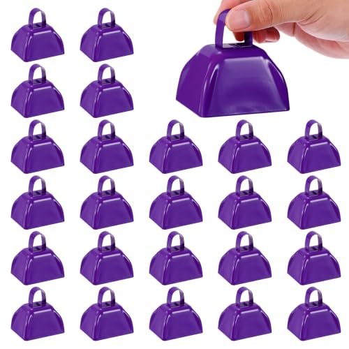 Cow Bells for Football Games 3" Cowbells Blue Purple, Bulk Loud Noise