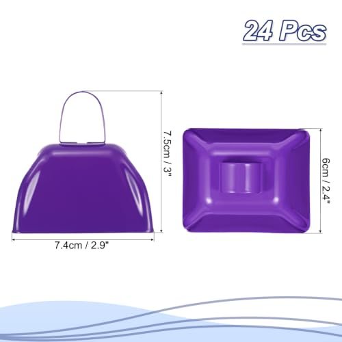 Cow Bells for Football Games 3" Cowbells Blue Purple, Bulk Loud Noise view 2