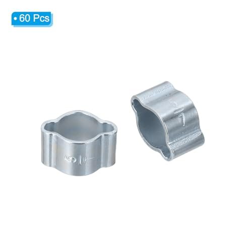 Crimp Rings for Fuel Petrol Pipe Tube Fitting Connections, Silver Tone view 3
