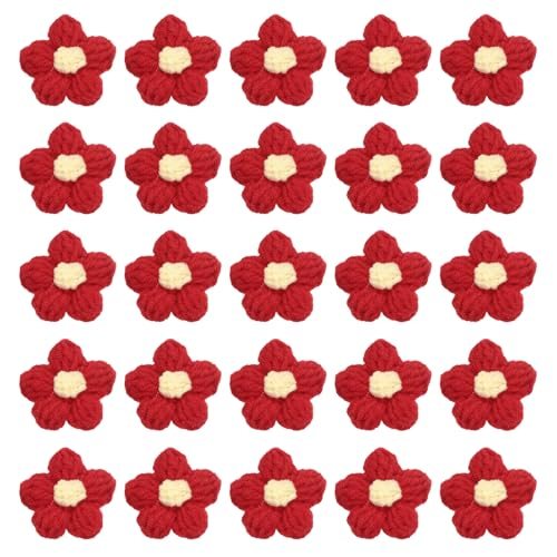 Crochet Flowers 50Pcs Applique Flowers — PATIKIL