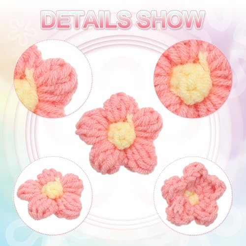 Crochet Flowers, for Craft Sewing Crochet Flowers Appliques view 3