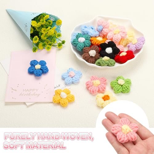 Crochet Flowers, for Craft Sewing Crochet Flowers Appliques view 4