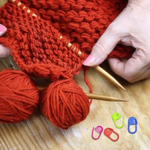 Crochet Stitch Markers, 150Pcs Plastic Knitting Crochet Locking Stitch view 3