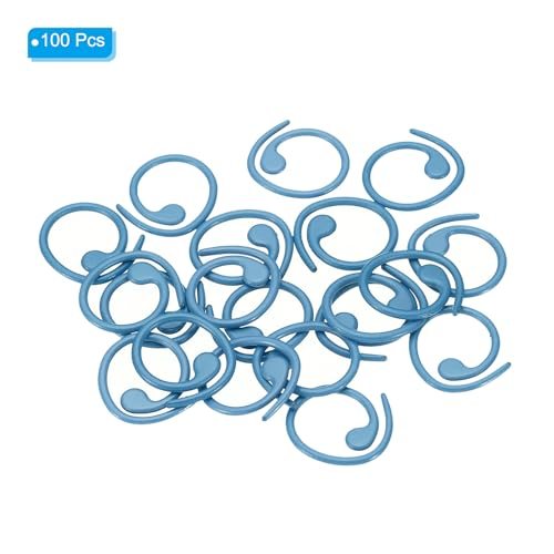 Crochet Stitch Markers, 20 Pack Metal Knitting Markers Spiral Locking view 3