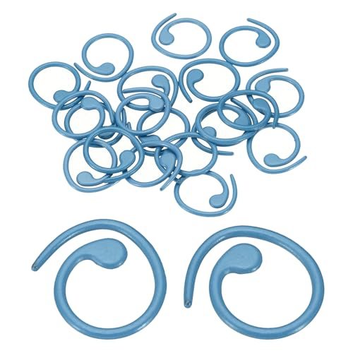 Crochet Stitch Markers, 20 Pack Metal Knitting Markers Spiral Locking — PATIKIL