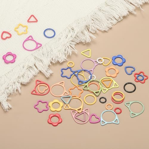 Crochet Stitch Markers, 20Pcs Knitting Markers Needle Pin Flower Locking view 3