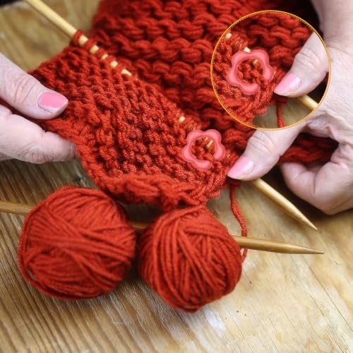 Crochet Stitch Markers, 20Pcs Knitting Markers Needle Pin Flower Locking view 5