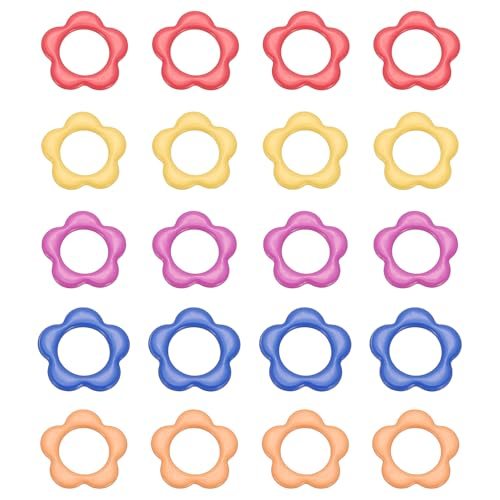 Crochet Stitch Markers, 20Pcs Knitting Markers Needle Pin Flower Locking — PATIKIL