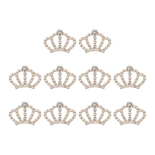 Crown Charms, 1.3" x 0.98" Mini Metal Rhinestone Crystal Crown — PATIKIL