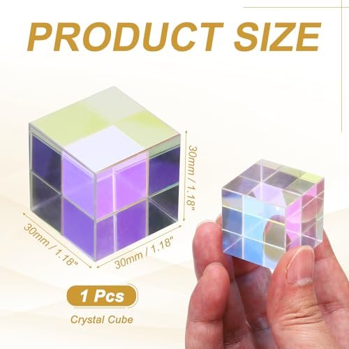 Cube Prism 30mm K9 Crystal Dispersion Prism AB Color view 2