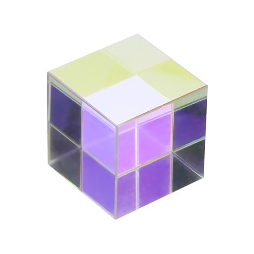 Cube Prism 30mm K9 Crystal Dispersion Prism AB Color — PATIKIL