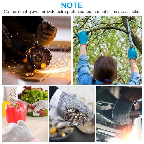 Cut Resistant Gloves, 8 Pair Level 5 Protection Anti Cutting Gloves Cut view 5