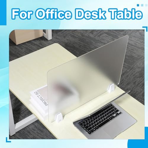 Desk Divider Frosted Transparent 40x60cm Desk Privacy Panel 2 Sets view 3