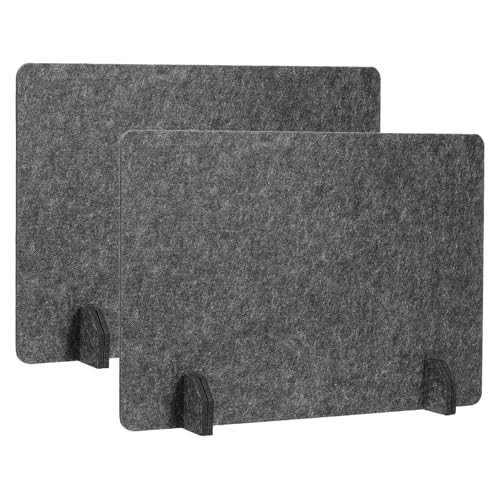 Desk Dividers 24x16, 2Pcs Desk Privacy Panel Dark Gray Style C — PATIKIL