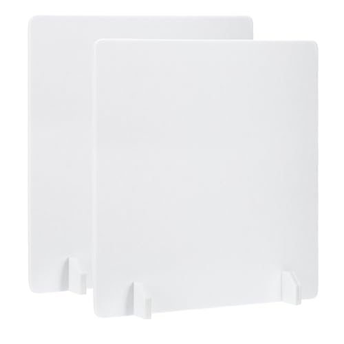 Desk Dividers 24x24 2 Pack Desk Privacy Panel Pure White Style C — PATIKIL