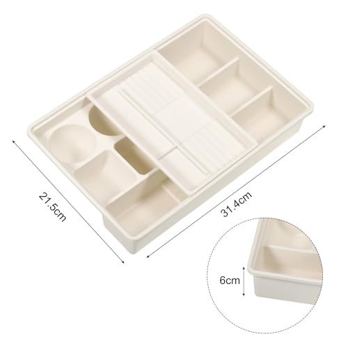 Desk Drawer Organizer Tray, Adjustable Drawers Organizers view 2