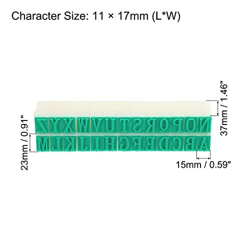 Detachable Letter Stamp, 17mm Plastic 26 Digits Font Size 1 Alphabet A-Z view 2