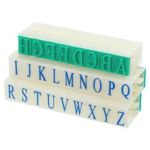 Detachable Letter Stamp, 17mm Plastic 26 Digits Font Size 1 Alphabet A-Z — PATIKIL