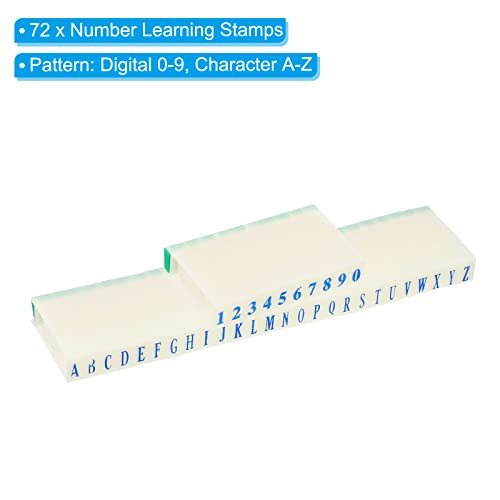 Detachable Letter Stamps Number Stamps, 2 Set Character A-Z Figure 0-9 view 3