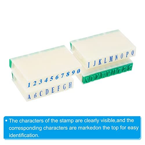 Detachable Letter Stamps Number Stamps, 2 Set Character A-Z Figure 0-9 view 4