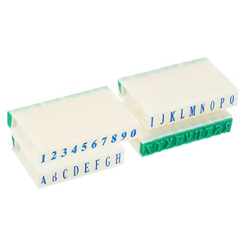 Detachable Letter Stamps Number Stamps, 2 Set Character A-Z Figure 0-9 — PATIKIL