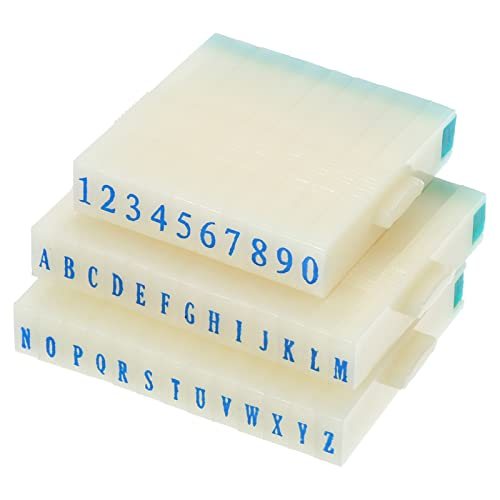 Detachable Number Letter Stamp, 4mm Plastic 9+26 Digits Font Size 6 — PATIKIL