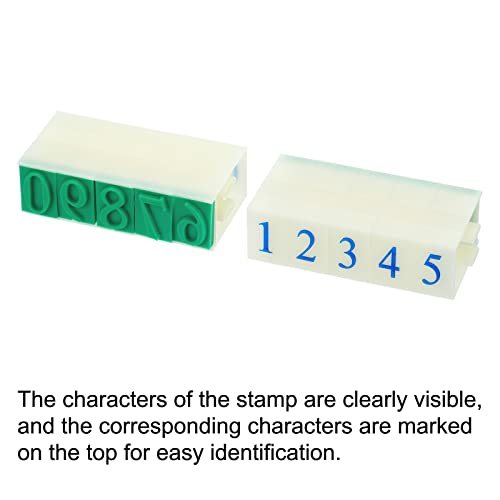 Detachable Number Stamp, 17mm Plastic 9 Digits Font Size 1 Numeral 0-9 view 3