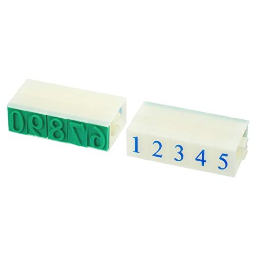 Detachable Number Stamp, 17mm Plastic 9 Digits Font Size 1 Numeral 0-9 — PATIKIL
