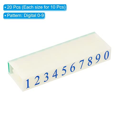 Detachable Number Stamps, 2 Set Numeral 0-9 Stamp Combination Set Initial view 3