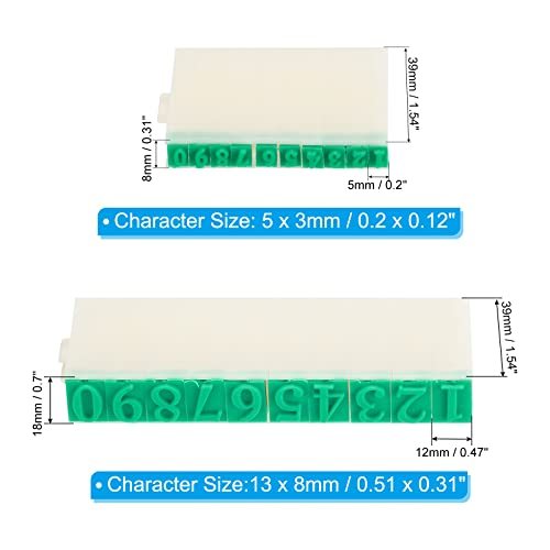 Detachable Number Stamps, 2 Set Numeral 0-9 Stamp Combination Set Initial view 2