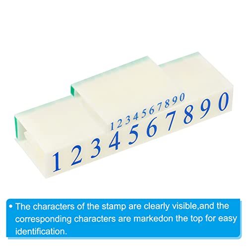Detachable Number Stamps, 2 Set Numeral 0-9 Stamp Combination Set Initial view 4