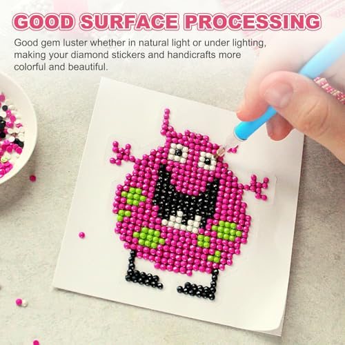 Diamond Art Painting Beads Round 5D Diamond, Light Yellow, Art Painting view 5